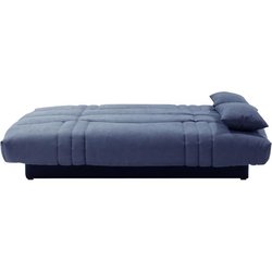 THELMA 3-Sitzer-Schlafsofa  dunkelblauer Soro-Stoff  Bett 125 x 190 