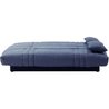 THELMA 3-Sitzer-Schlafsofa  dunkelblauer Soro-Stoff  Bett 125 x 190 