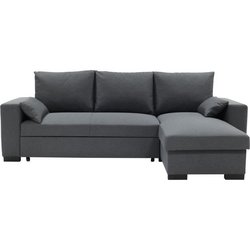 Umwandelbares Ecksofa  MORGAN CV RV Neve  3 Plätze  Anthrazit mit T