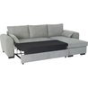 Wende-Ecksofa MAX  Chaiselongue mit Truhe  hellgrauer Stoff  L 240 