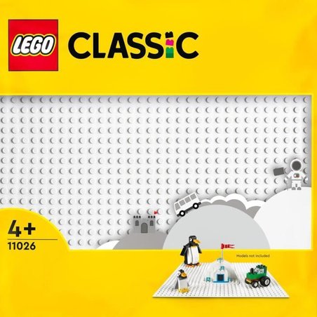 LEGO 11026 Classic Weiße Bauplatte 32x32, Basis Basis zum Bauen, Zusam