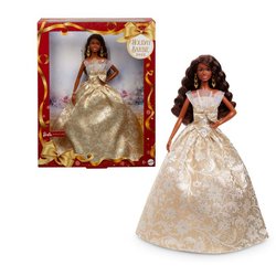 Barbie - Muñeca Feliz Navidad - Muñeca Morena - JBH96