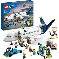 LEGO City 60367 Airliner Toy with Airport Bus, Tugboat, Luggage Truck 