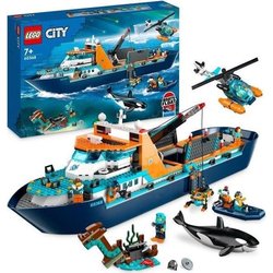 LEGO CITY 60368 Het Arctic Exploration Ship, groot drijvend bootspeelg