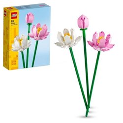 LEGO 40647 Creator Lotusblumen, Bausatz für Mädchen und Jungen ab 8 Ja