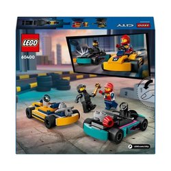 LEGO 60400 City Karts und Rennfahrer, Spielzeug mit 2 Karts, mit 2 Aut