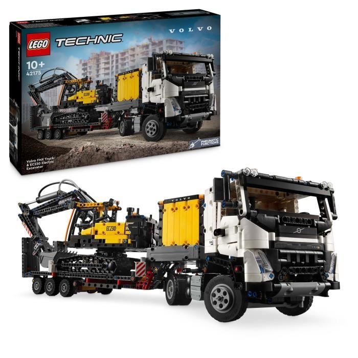 LEGO Technic 42175 Camion Volvo FMX ed escavatore elettrico EC230 - Se