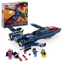 LEGO 76281 Marvel The X-Men s X-Jet, Flugzeugspielzeug, Kämpfer mit Su