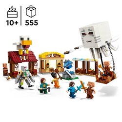 LEGO Minecraft 21273 Les Ghasts a l Attaque du Village - Jeu pour garç