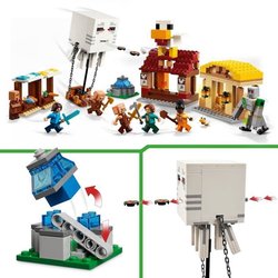 LEGO Minecraft 21273 Les Ghasts a l Attaque du Village - Jeu pour garç