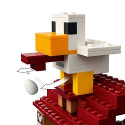 LEGO Minecraft 21273 Les Ghasts a l Attaque du Village - Jeu pour garç