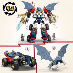 LEGO NINJAGO 71834 Zane s Ultra Combo Mech - 4-in-1 Building Toy for A