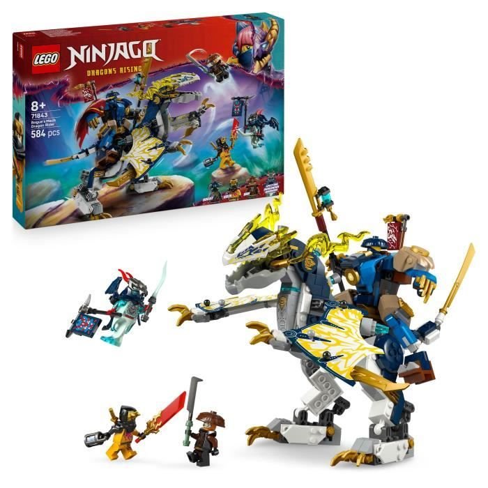 LEGO NINJAGO 71843 Robot Jinete de Dragón de Rogue - Set de construcci