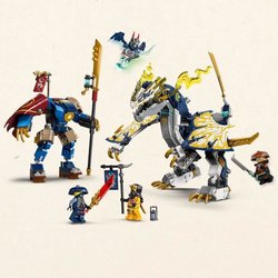 LEGO NINJAGO 71843 Robot Jinete de Dragón de Rogue - Set de construcci