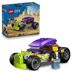 LEGO City 60485 Le Hot Rod - Jouet Voiture de Course - Motricité Fine 