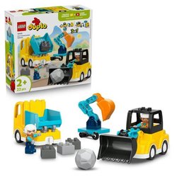LEGO DUPLO Ma Ville 10475 Les Véhicules de Chantier 3-en-1 - Jeu Inter