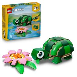 LEGO Creator 3-en-1 31377 La Tortue et la Fleur de Nénuphar - Jouet de