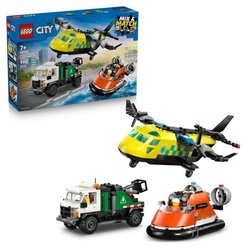 LEGO City 3-en-1 60505 Avion, Camion d Assistance et Aéroglisseur Modu