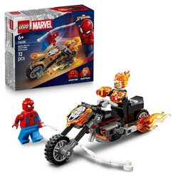 LEGO | Marvel 76335 Spider-Man et sa Moto contre Ghost Rider - Jouet G