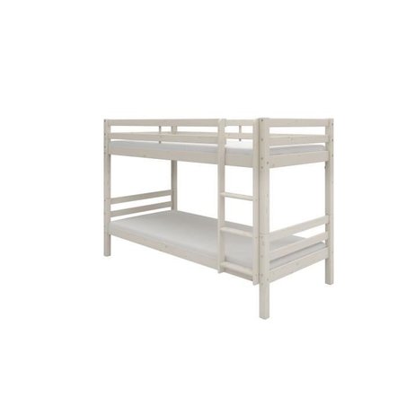 Trennbares Etagenbett für Kinder - 2x90x200 cm - Kiefer massiv weiß - 
