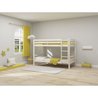 Trennbares Etagenbett für Kinder - 2x90x200 cm - Kiefer massiv weiß - 