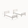 Trennbares Etagenbett für Kinder - 2x90x200 cm - Kiefer massiv weiß - 