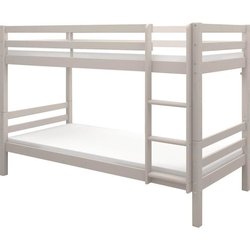 Trennbares Etagenbett für Kinder - 2x90x200 cm - Kiefer massiv hellgra
