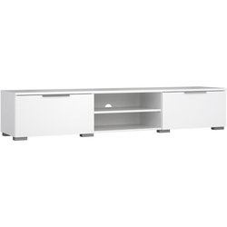 TV-Schrank - MATCH - Hochglanzlack weiß - 2 Schubladen, ein Fach - 172