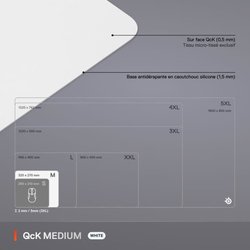 Tappetino per mouse da gioco - STEELSERIES - QcK M - Bianco