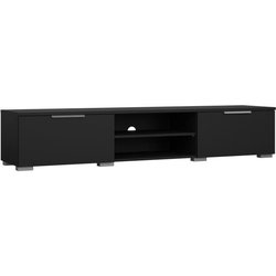 TV-Schrank - MATCH - Mattschwarz - 2 Schubladen, ein Fach - 172,7 x 39
