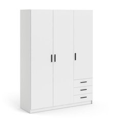 VEGA-Schrank  Mattweißes Dekor  3 Türen + 3 Schubladen  L 147 x T 4