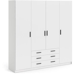 VEGA-Schrank  Mattweißes Dekor  4 Türen + 3 Schubladen  L 195,5 x T