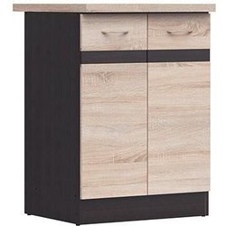 Junona Cooking Low Cabinet 60 Cm - 2 doors - Worktop - Chene Sonoma
