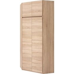 Armoire d angle - Décor chene sonoma - 4 portes - L 80,5 cm - ACADEMIC