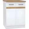 Junona Kitchen Low Cabinet 60 cm - 2 porte - Trovone - Brivello bianco