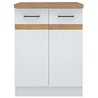 Junona Kitchen Low Cabinet 60 cm - 2 porte - Trovone - Brivello bianco