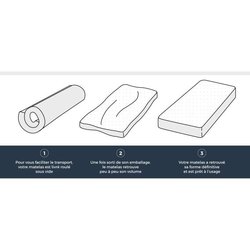 Dormipur mattress 90x190 - Mousse - memory memory - 16 cm - Balanced -