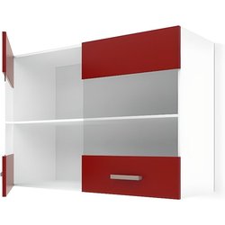 ULTRA Hoher Küchenschrank L 80 cm - Mattrot