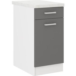 ULTRA Keukenonderstel L 40 cm inclusief werkblad - grijs