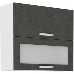Armario alto con 2 puertas basculantes - A 80 x P 31,6 x A 72 - Gris m