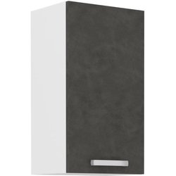 Hochschrank mit 1 Flügeltür - Mattgrau - L 40 x T 31,6 x 72 cm - LASSE