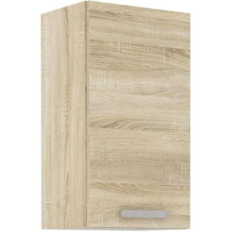 Mueble alto con 1 puerta batiente - Decoración roble Sonoma - An. 40 x