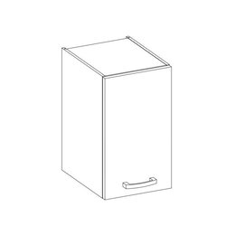 Mueble alto con 1 puerta batiente - Decoración roble Sonoma - An. 40 x
