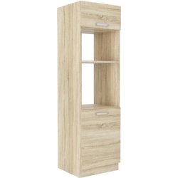 Möbelmöbel vier 2 Türen - Sonoma Chene Dekor - L 60 x D 57 x H 210 cm 