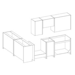 LASSEN Eck-Komplettküche 240x165 cm mit Arbeitsplatte - Dekor Eiche So