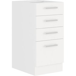 ATLAS Base unit with 4 drawers - White decor - L40cm - Sold without wo