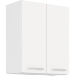 ATLAS Hochschrank mit 2 Türen  weißes Dekor  L60 cm