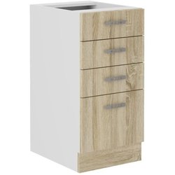 SARA lage kast - 4 lades - Sonoma eiken decor - L40xD48xH82 cm - Werkb