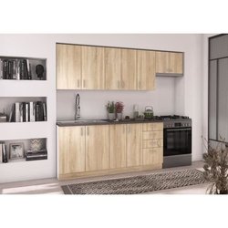 SARA - Colonne 2 portes - Décor chene sonoma - L60xP57xH210 cm