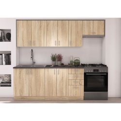Komplette Küche SARA  Dekor Sonoma-Eiche  L240 cm